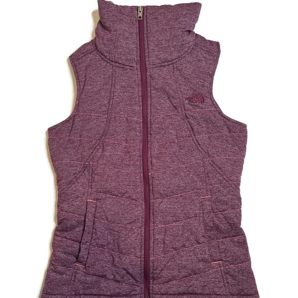 The North Face Pseudio Vest Womens Small Sleeveless Quilted Purple Zip Puffer‎